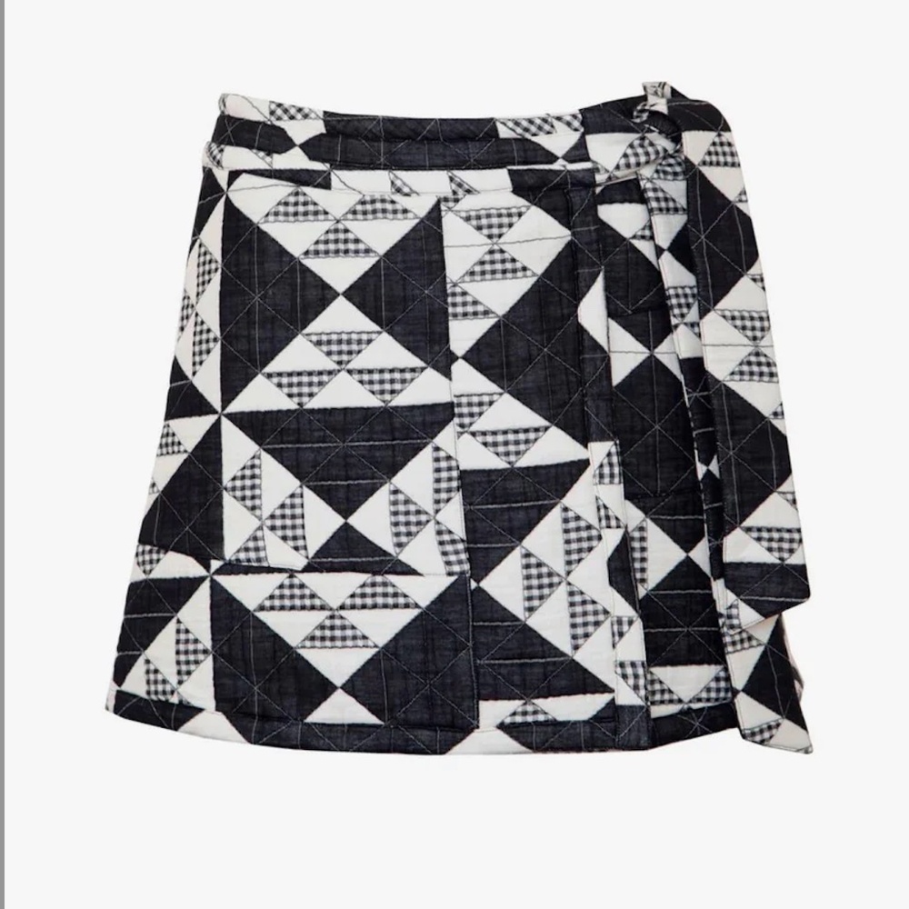 HUNTER BELL Bay Skirt Quilted Gingham NWT Size 6
